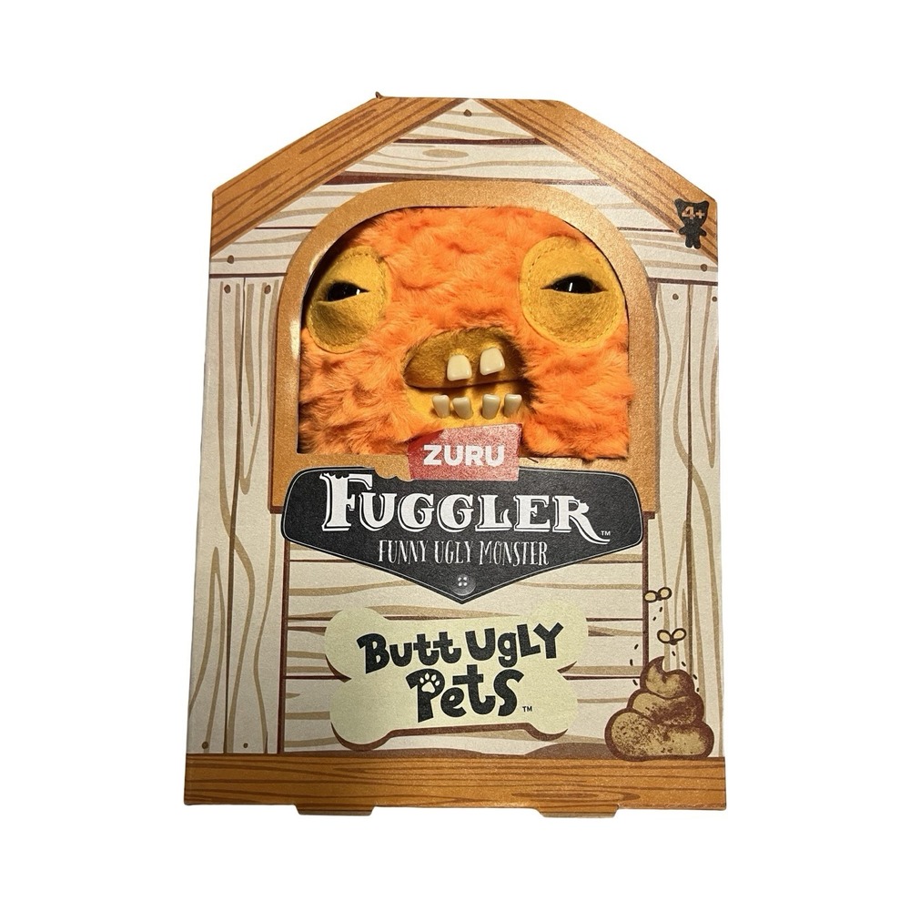 Zuru Fuggler Butt Ugly Pets Cod Father Orange Fish Ugly Monster Plush Toy NIB